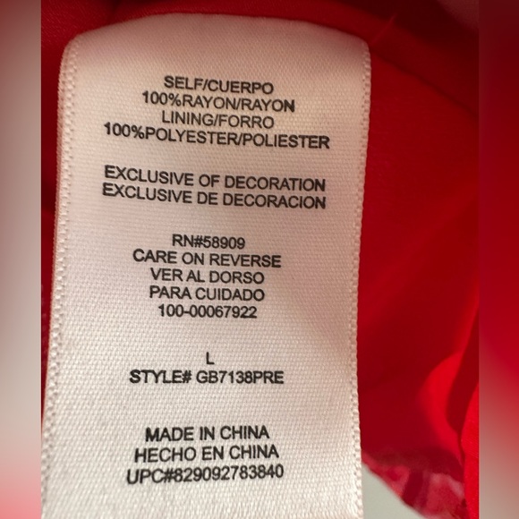 GB Gianni Bini Gingham pink/red  V neck sundress - Picture 5 of 8